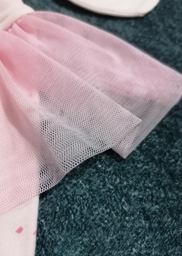 Tütülü Pantalon ve Bere Eldiven Seti - Görsel 3