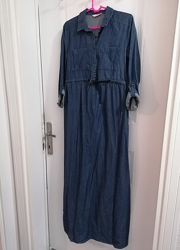 Hamile Uzun Kot Elbise - Görsel 7