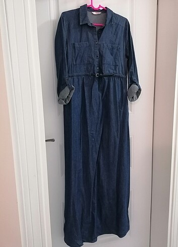 Hamile Uzun Kot Elbise - Görsel 8