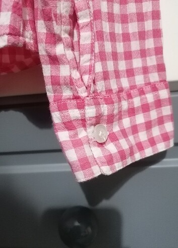 Pembe Pötikareli XS Gömlek - Görsel 5