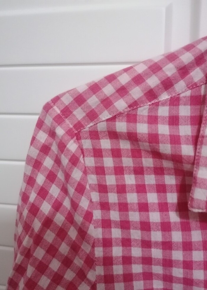 Pembe Pötikareli XS Gömlek - Görsel 4