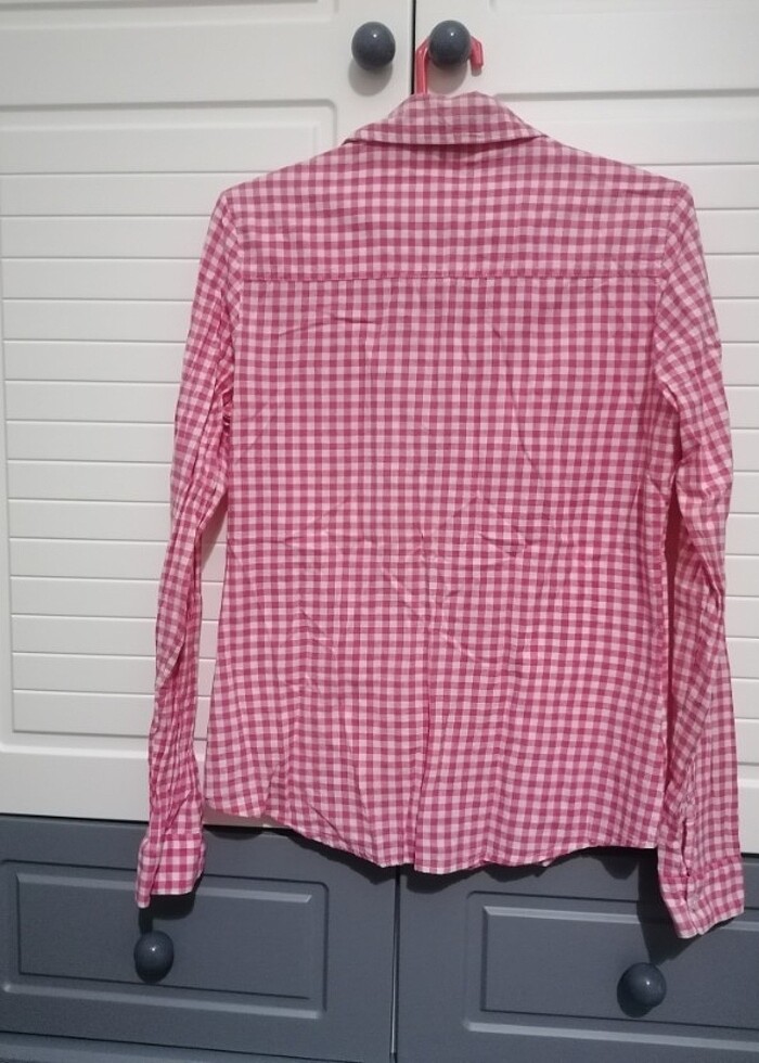 Pembe Pötikareli XS Gömlek - Görsel 3