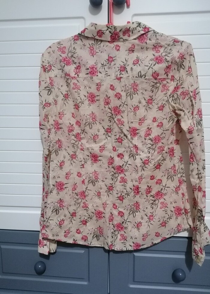 Çiçekli Kadın Gömlek  - Görsel 4