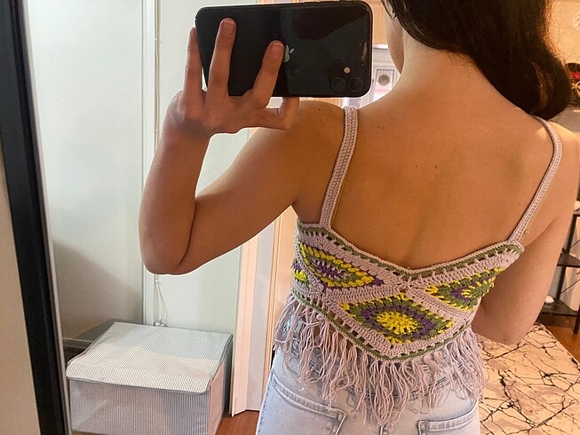 diğer Beden çeşitli Renk Örme Crop