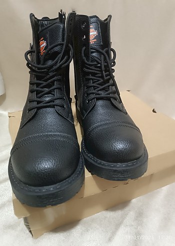 Siyah Deri Biker Botlar - Görsel 3