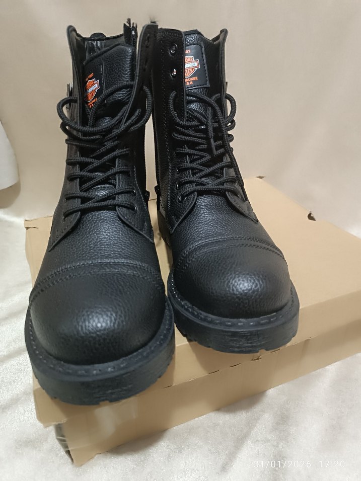 Siyah Deri Biker Botlar - Görsel 3