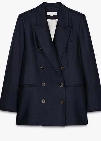 Zara Lacivert Düğmeli Kadın Blazer Ceket