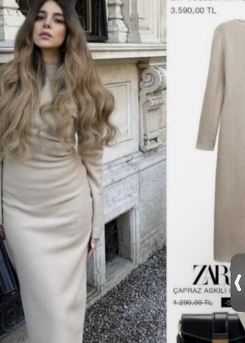 Zara yün elbise - Görsel 5