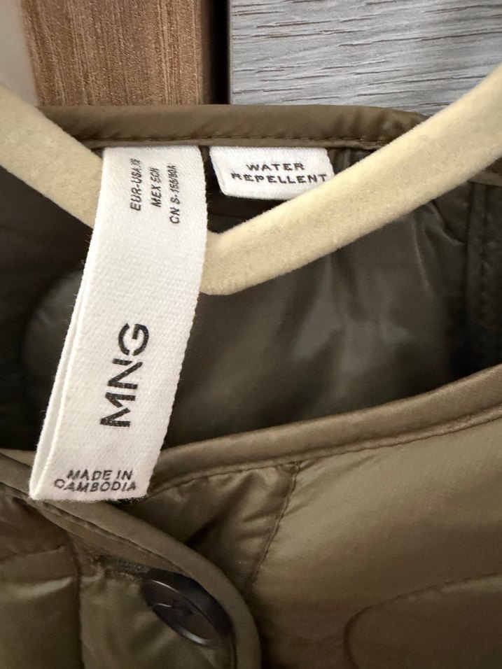 Mango haki kapitone mont - Görsel 4