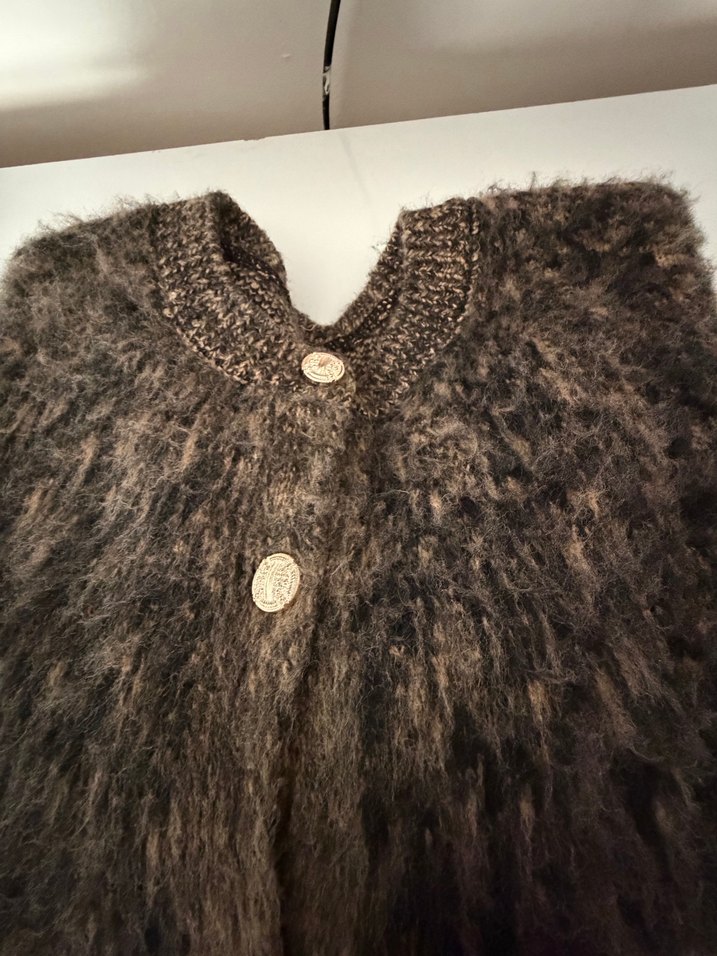 Mango. Kahverengi Örgü Kadın Hırka - Görsel 2