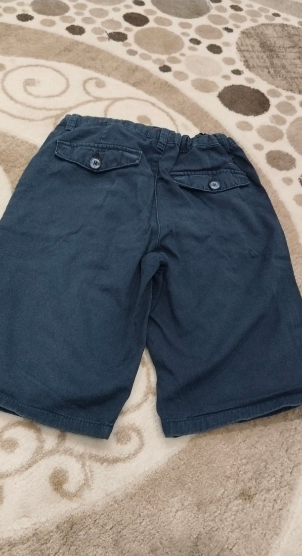 Erkek Çocuk Geniş Kesim Mavi Denim Şort - Görsel 3
