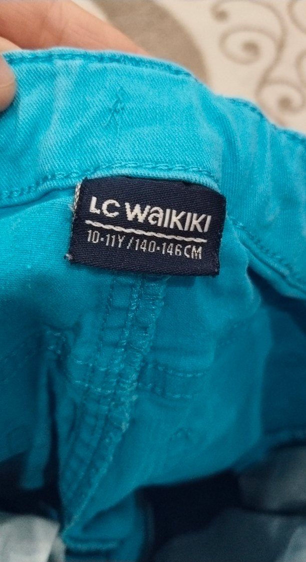 Erkek Çocuk Mavi Rahat kot Şort - Görsel 3