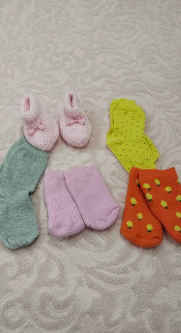 Kız Çocuk Renkli Örgü Çorap Seti - Görsel 3