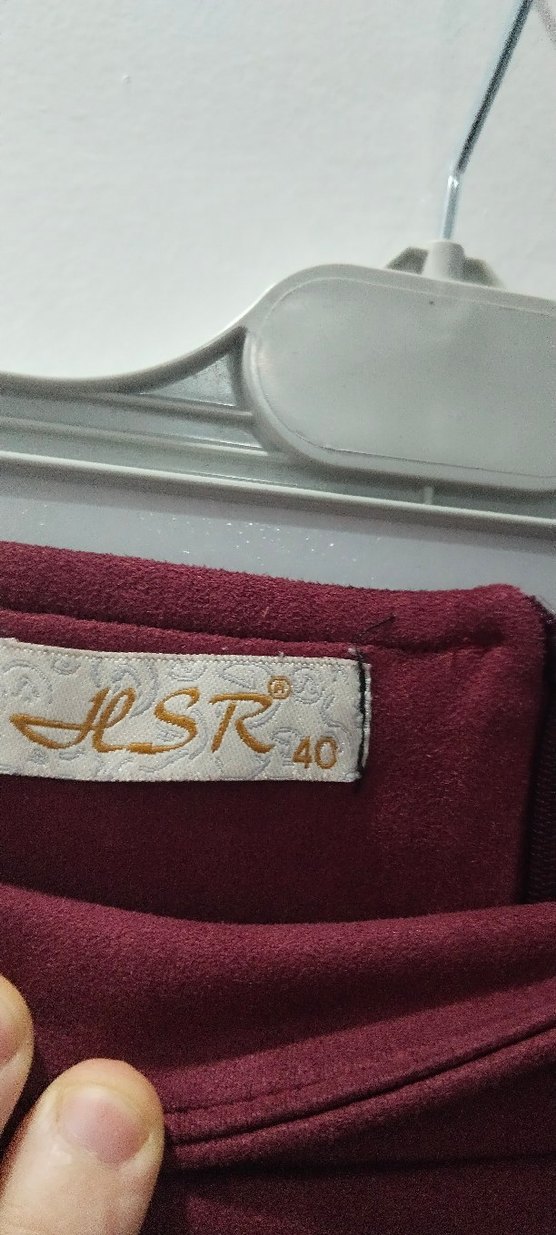 Bordo Nakışlı Kadın Uzun Süet Etek - Görsel 2