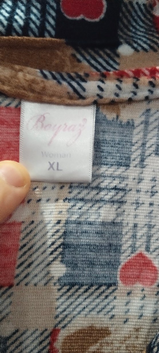 Uzun Kollu, Düğmeli, Ayıcıklı pijama üstü - Görsel 2