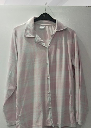 Pembe Batik Desenli Uzun Kollu pijama üstü - Görsel 3