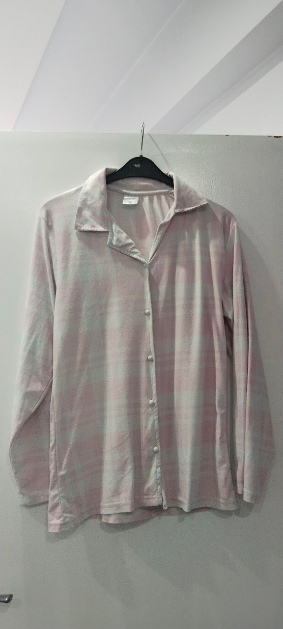 Pembe Batik Desenli Uzun Kollu pijama üstü - Görsel 3