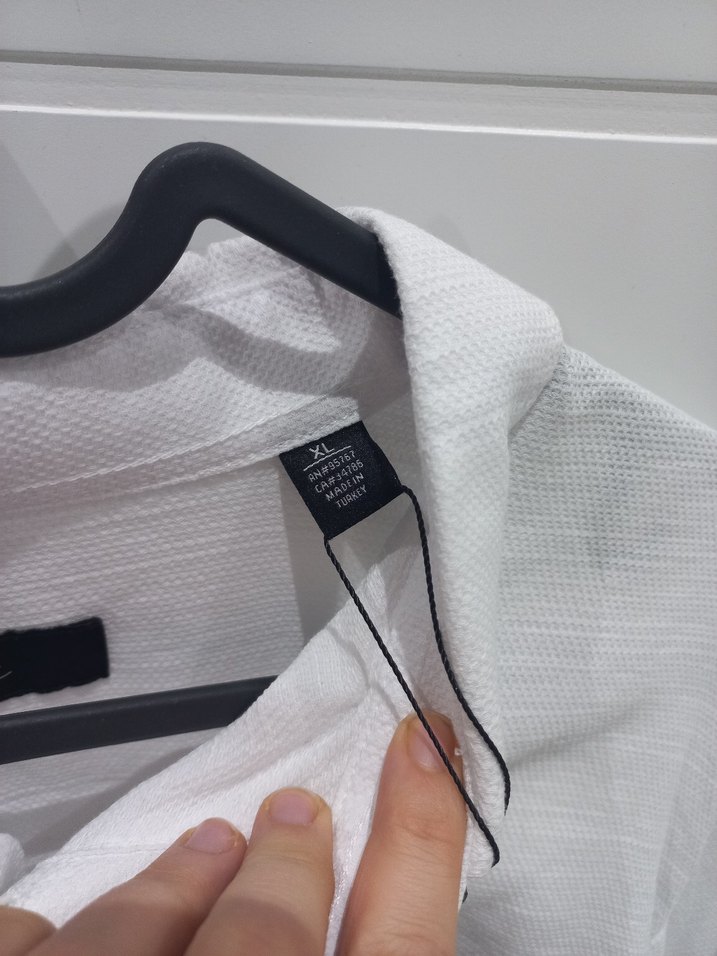 Erkek Beyaz Keten Gömlek - Görsel 4