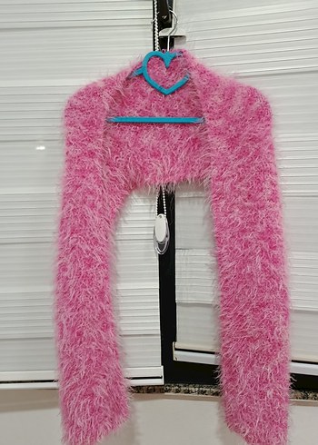 Pembe Örgü Kadın Şal