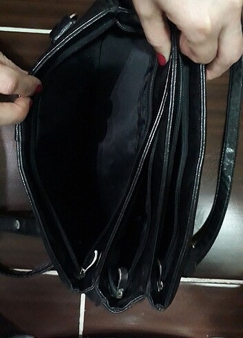  Beden siyah Renk Original deri çanta 