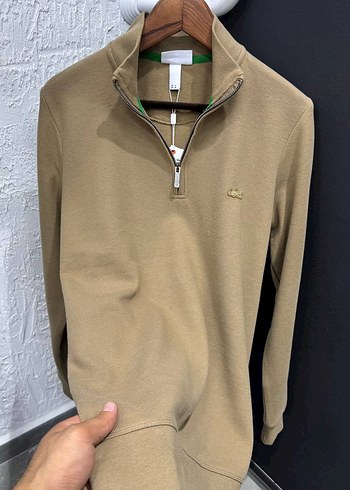 Erkek Gri Yarım Fermuarlı Yüksek Yaka Sweatshirt - Görsel 3