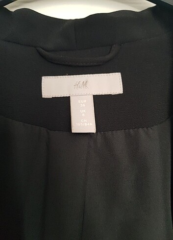 36 Beden H&m ofis siyah blazer 