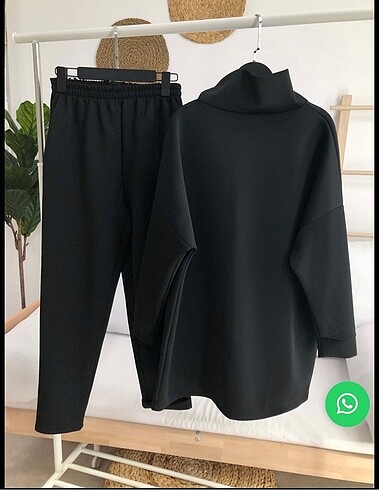KA HIJAB Scuba Siyah Takım