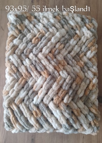 Pufy Örgü bebek Battaniyesi - Görsel 4