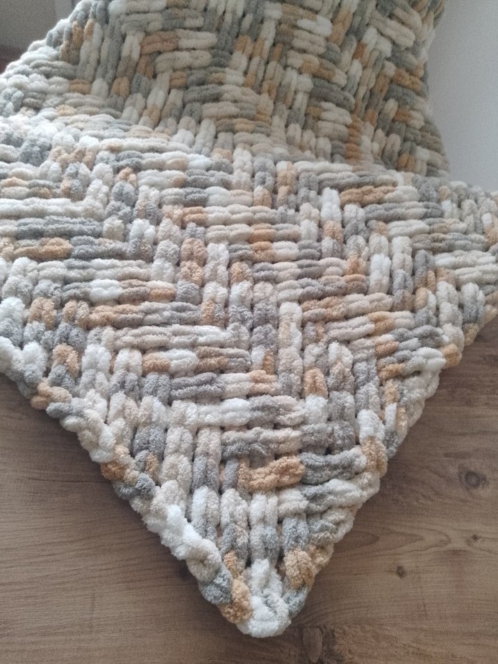 Pufy Örgü bebek Battaniyesi - Görsel 3