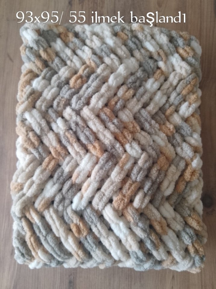 Pufy Örgü bebek Battaniyesi - Görsel 4