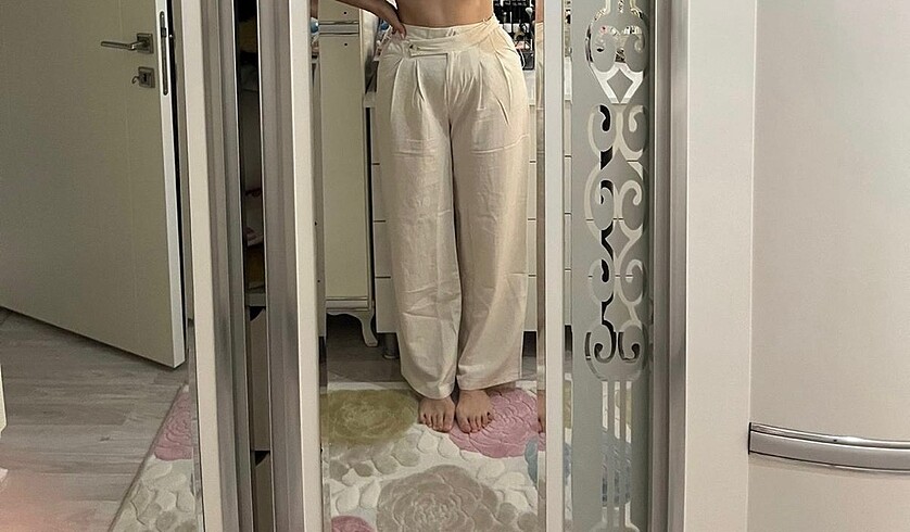 ambar keten pantolon