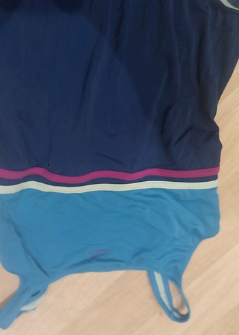 Kadın Mavi İnce Askılı Mayo - Görsel 2