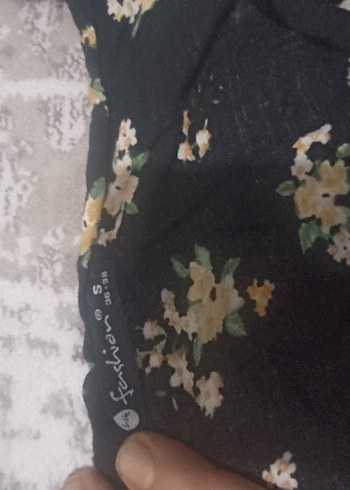 Siyah Desenli Uzun Fırfırlı Bohem Elbise - Görsel 3