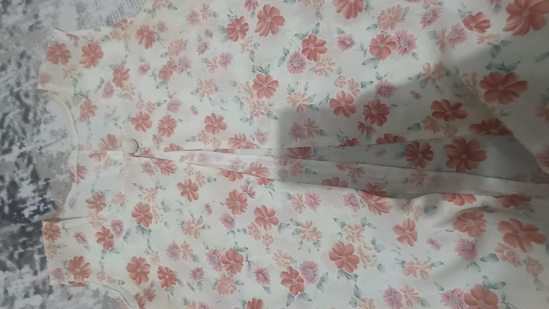 Pembe Çiçek Desenli Uzun Kadın Elbise - Görsel 2