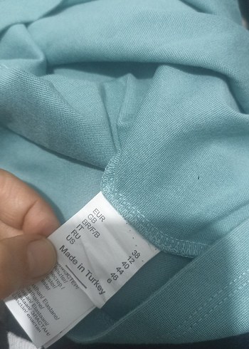 Uzun Kollu Turkuaz Mini V Yaka Elbise - Görsel 3