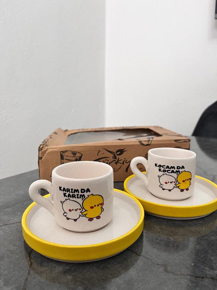 Sarı 2'li Fincan Takımı - Görsel 2