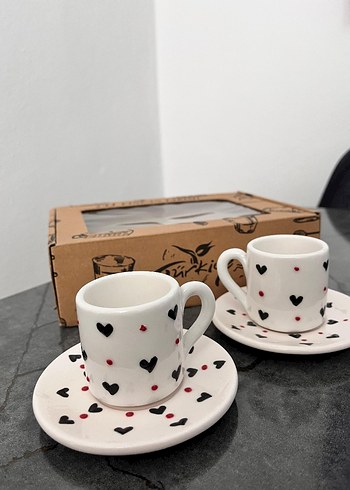 2'li Kalpli Fincan ve Tabak Seti - Görsel 2