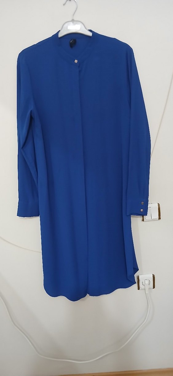 Mavi Uzun Kollu Kadın Tunik - Görsel 2