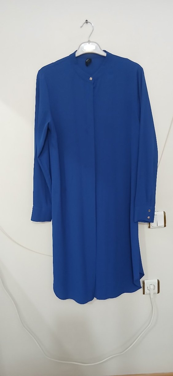 Mavi Uzun Kollu Kadın Tunik - Görsel 3