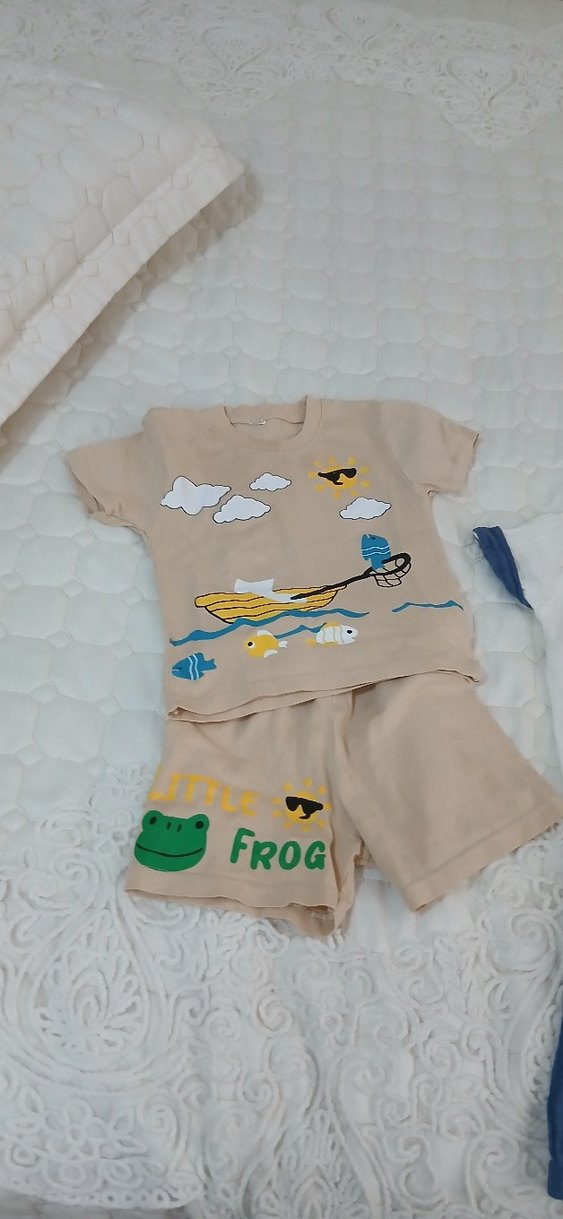 Renkli Baskılı Erkek Bebek Takımı şort takım - Görsel 2