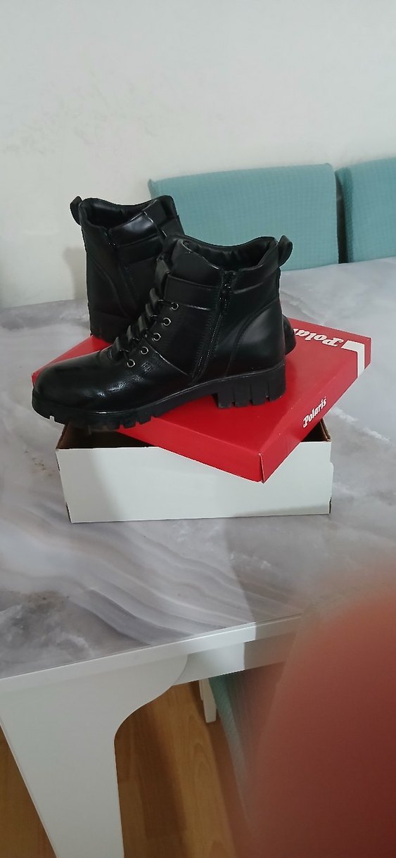 Polaris Siyah Dolgu Topuklu Kadın Bot - Görsel 3