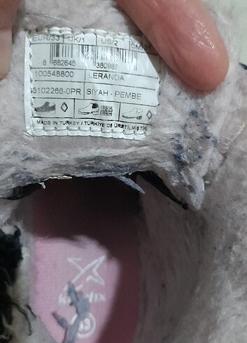 33 Beden siyah Renk KIZ ÇOCUK BOTU