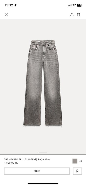 xs Beden gri Renk Zara Jean