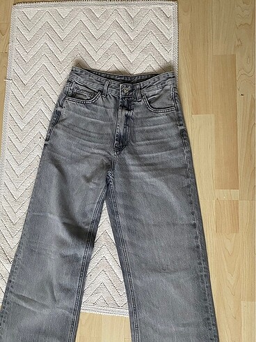 l Beden gri Renk Zara Wide Leg Jean