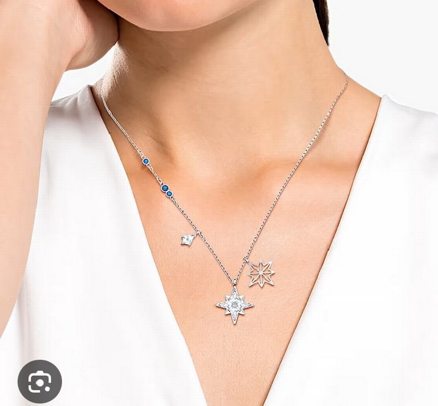 Symbolica Mavi Yıldızlı Rodyum Kolye - Görsel 2