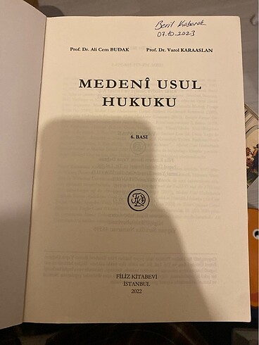  budak/karaaslan medeni usul hukuku 6. baskı