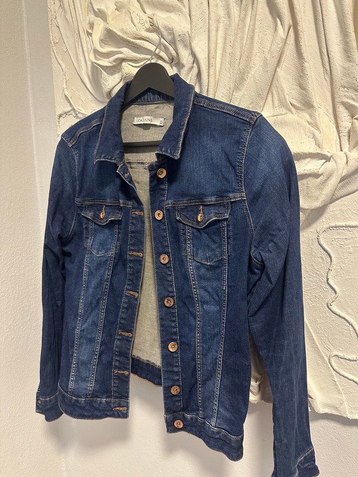 Kadın Mavi Denim Düğmeli Ceket - Görsel 2