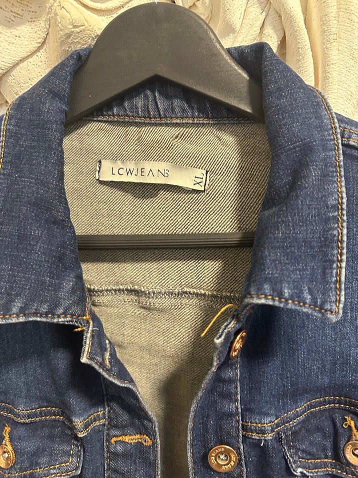 Kadın Mavi Denim Düğmeli Ceket - Görsel 4