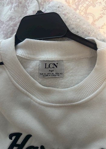 Harvard Baskılı Gri Beyaz Oversize Sweatshirt - Görsel 5