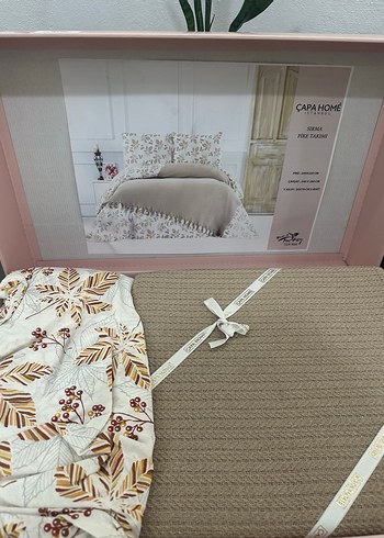 Bej Desenli Pastel Nevresim Seti - Görsel 5